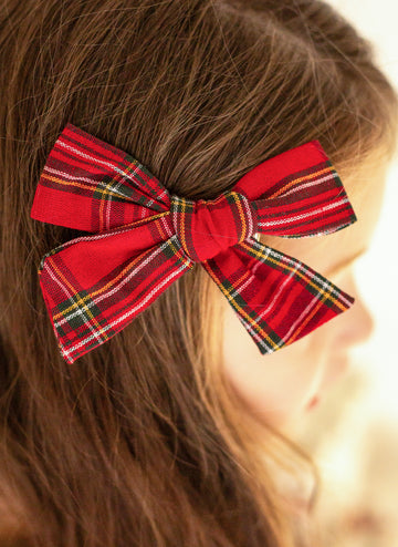 Red Tartan Hair Clip