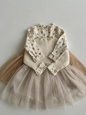 Ribbed Nude Frill Tutu