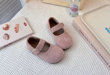 Mary Jane Suede Shoes - Pink