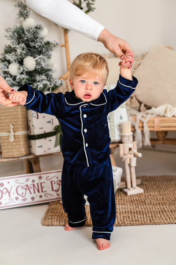 Navy Velvet Pjyamas