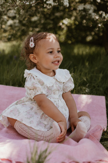 Floral Collar Romper Dress