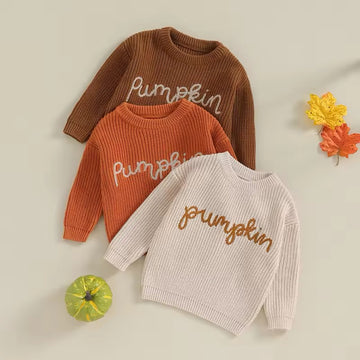 Pumpkin Knitted Jumper