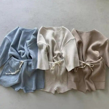 Waffle Top & Shorts Set