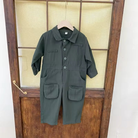 Green Denim Boilet Suit