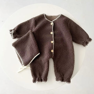 Borg Pramsuit With Bonnet - Brown