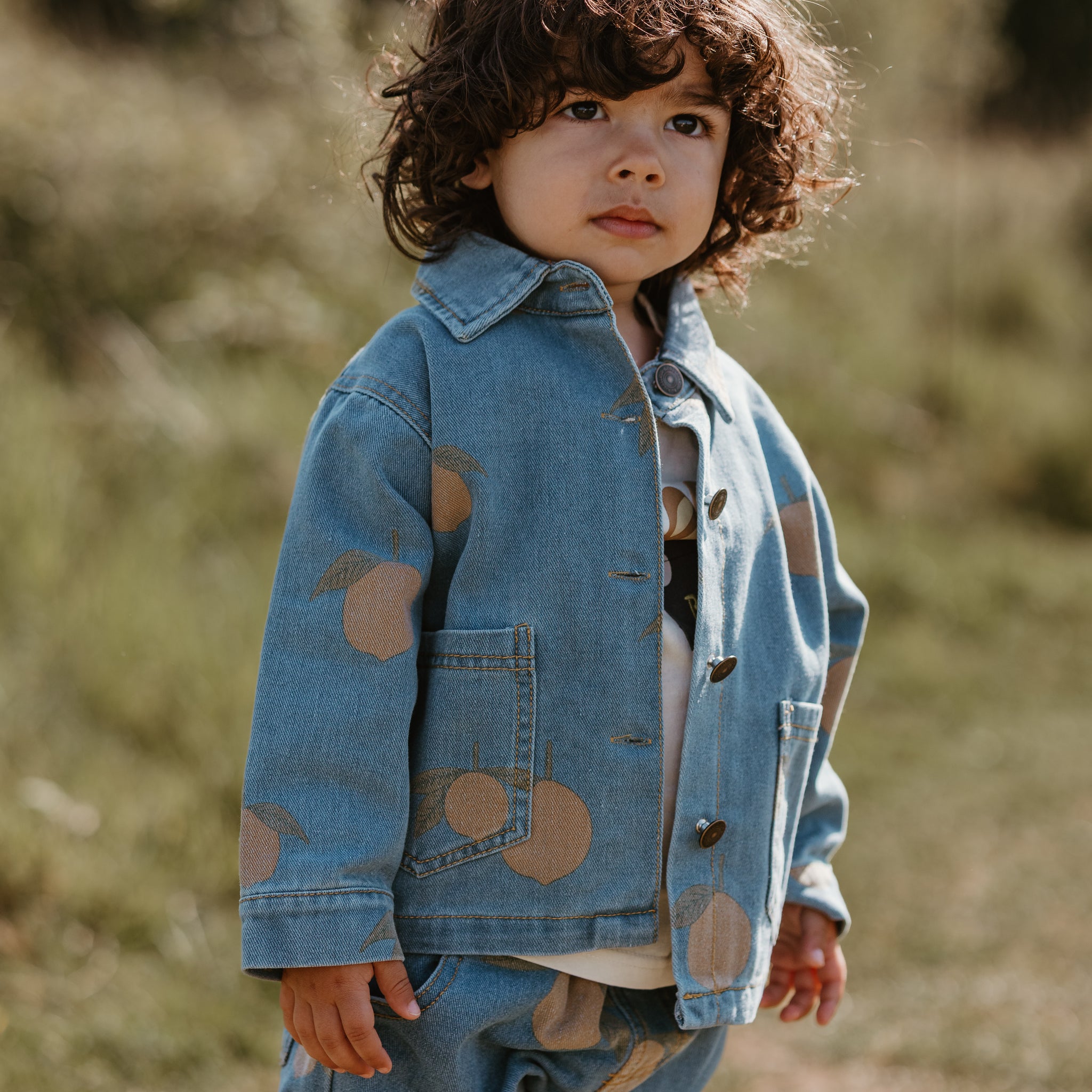Lemon Print Denim Jacket
