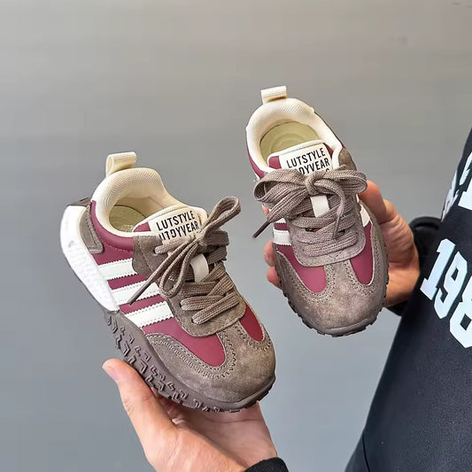 Navy & Burgundy Running Trainers