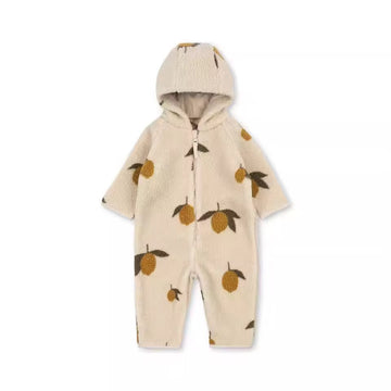 Lemon Fleece Pramsuit