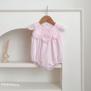 Petal Scallop Neck Romper