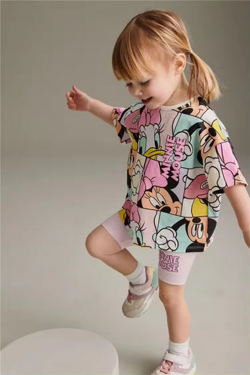 Cartoon Mouse Top & Short Set