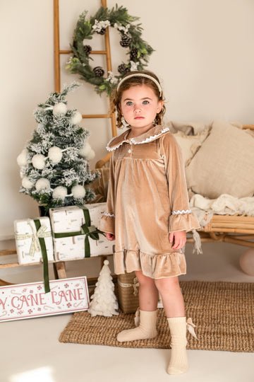 Gold Frill Pyjama Night Dress