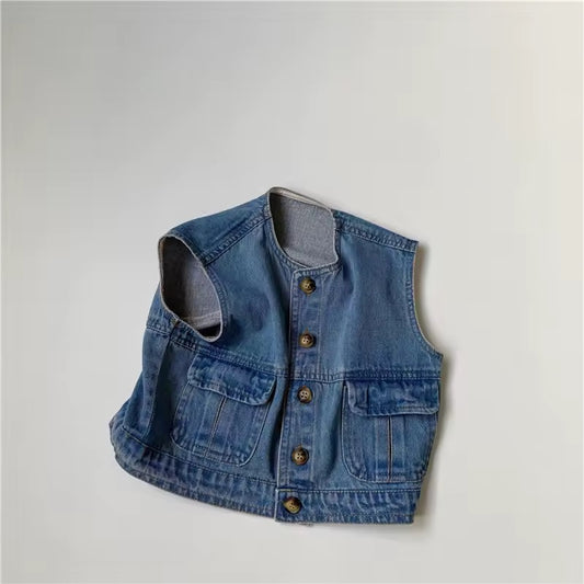 Denim Sleevless Gilet