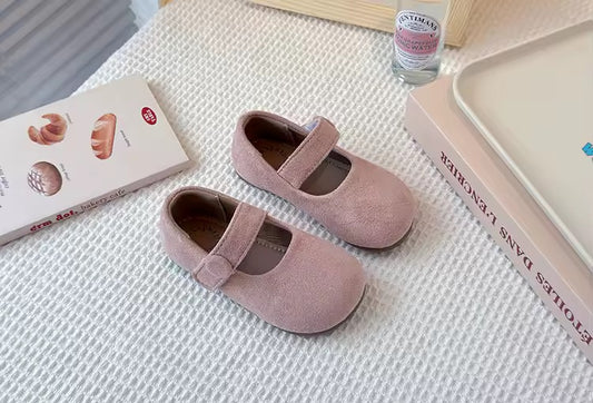 Mary Jane Suede Shoes - Pink