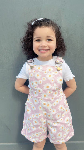 Flower Dungarees - Lilac