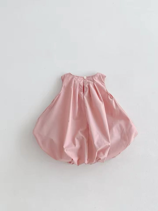 Pink Bow Puff Dress