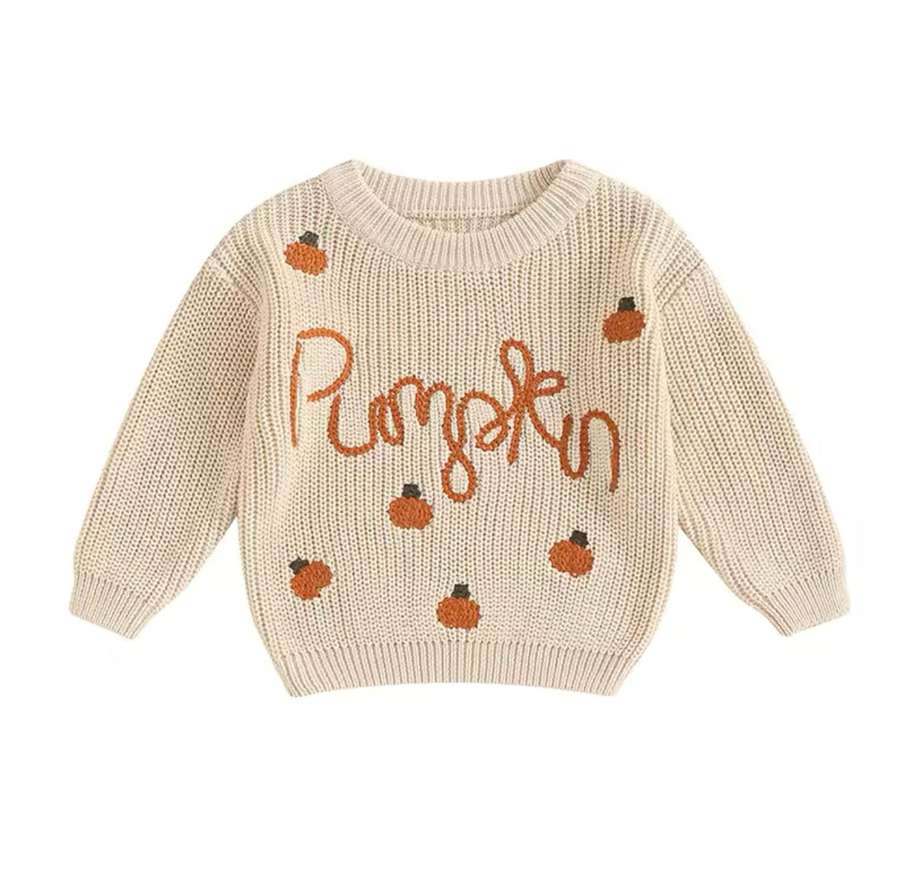 Pumpkin Print Knitted Jumper