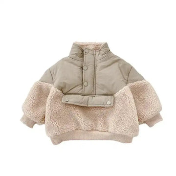 Borg Shearling Jacket - Khaki