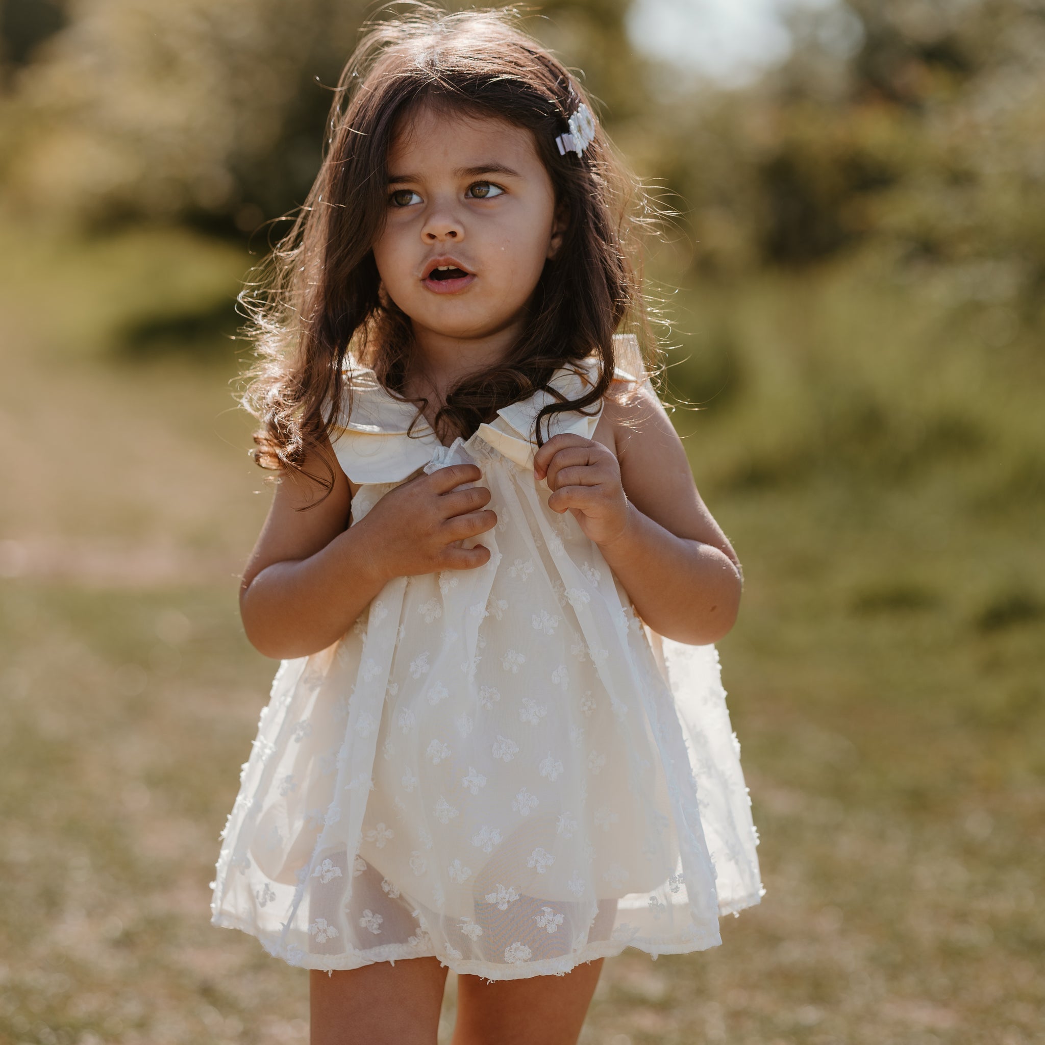 Bow Sleeve Romper Dress- Lemon