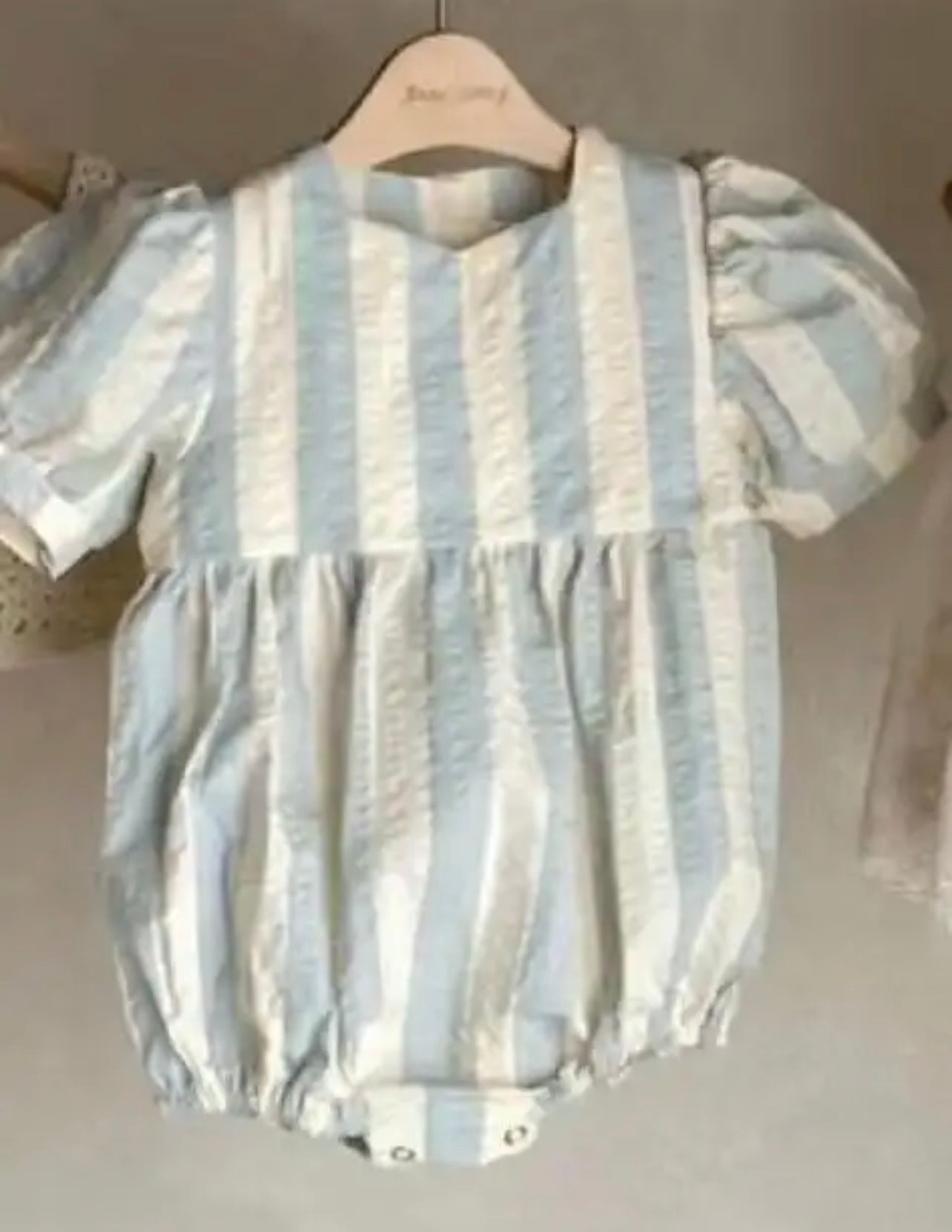 Blue Stripe Romper