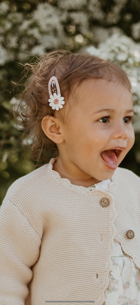 Pink Flower Clip