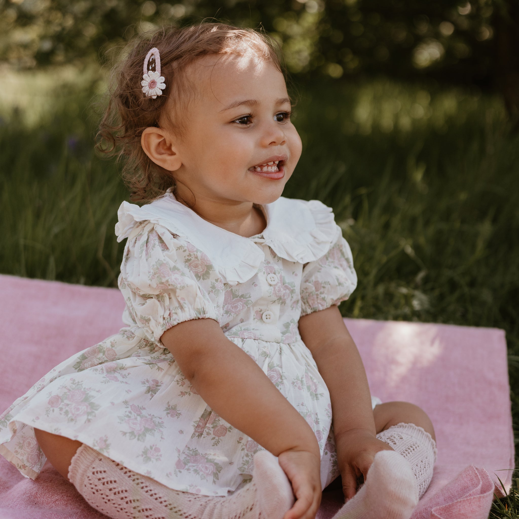 Floral Collar Romper Dress